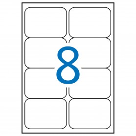 Apli Etiquetas Verde Fluorescente Permanentes 99.1 x 67.7mm 100 Hojas