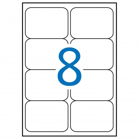 Apli Etiquetas Verde Fluorescente Permanentes 99.1 x 67.7mm 100 Hojas