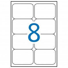 Apli Etiquetas Verde Fluorescente Permanentes 99.1 x 67.7mm 100 Hojas