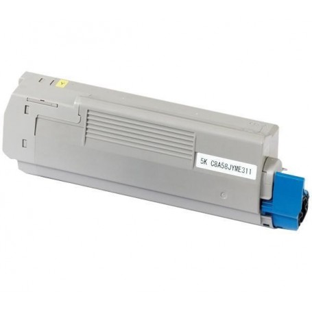 OKI C5550Y, C5800Y y C5900Y Amarillo toner sustituto, reemplaza al Oki 43324421