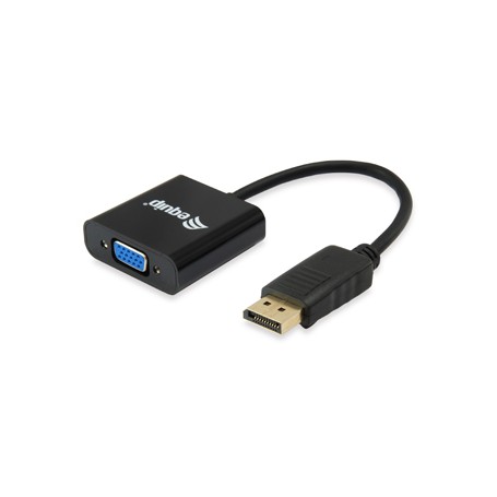 Equip Adaptador DisplayPort Macho a VGA Hembra - Resolucion hasta 1080p - Longitud 15cm - Color Negro