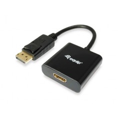 Equip Adaptador DisplayPort Macho a HDMI Hembra - Resolucion hasta 1080p - Longitud 15cm - Color Negro