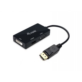 Equip Adaptador DisplayPort Macho a 1x HDMI, 1x VGA, 1x DVI - Cable de 24cm