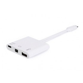 Equip Adaptador USB-C Macho a Mini DisplayPort Hembra / USB-C Hembra / USB-A Hembra 3.0