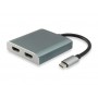 Equip Adaptador USB-C Macho a 2x HDMI Hembra