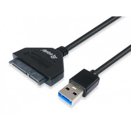 Equip Adaptador USB 3.2 a SATA - Tasa de Transferencia 5 Gbit/s - Soporta HDD SATA 1/2/3 de 2.5 " - Compatible con UASP - Longit