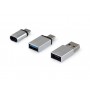 Equip Pack de 3 Adaptadores USB-C - 1x USB-C Macho a MicroUSB Hembra, 1x USB-C Macho a USB-A hembra, 1x USB-A macho a USB-C hemb