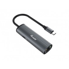 Equip Adaptador USB-C a Gigabit RJ45 + USB-C PD - Carcasa de Aluminio