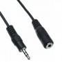 Equip Cable de Audio Estereo Jack 3.5mm Macho a Jack 3.5mm Hembra - Longitud 2.5m - Color Negro