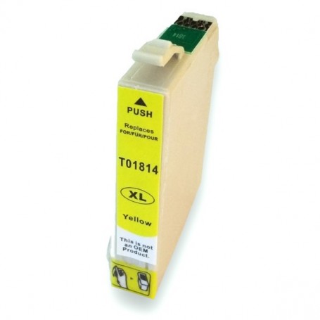EPSON 1814 Amarillo cartucho sustituto, reemplaza al T1814 y T1804 de 12ml de capacidad 18XL