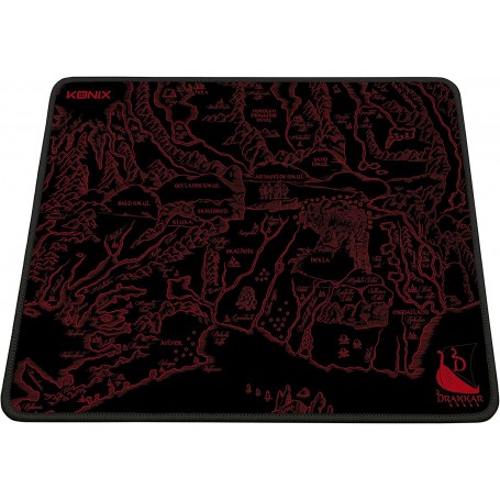 Konix Drakkar Medalland Alfombrilla Gaming - Bordes Reforzados - Antideslizante - Tamaño 320x270x3mm