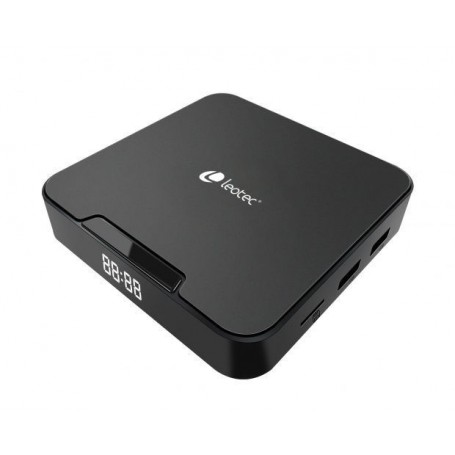 Leotec Show 2 464 Receptor Android TV Box 4K WiFi Quad Core 4GB 64GB - Bluetooth, HDMI, USB 2.0 y Ethernet - Mando a Distancia
