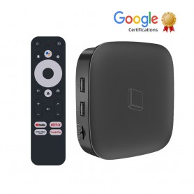 Leotec Show GC216 Receptor Android TV Box 4K WiFi Quad Core 2GB 16GB - Certificacion de Google y Netflix - Bluetooth, HDMI, USB 