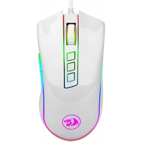 Redragon M711 Cobra White Raton Gaming USB 1000dpi - 7 Botones Programables - Iluminacion RGB - Uso Diestro - Cable Trenzado de