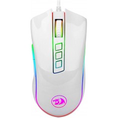 Redragon M711 Cobra White Raton Gaming USB 1000dpi - 7 Botones Programables - Iluminacion RGB - Uso Diestro - Cable Trenzado de 
