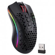 Redragon Storm Pro M808-KS Raton Gaming 16000dpi USB-C e Inalambrico - 8 Botones Programables - Carcasa Panal Perforado - Ilumin