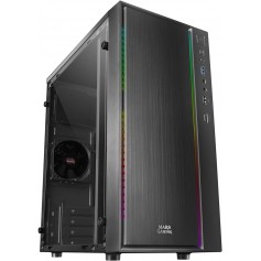 Mars Gaming MCM Caja Minitorre Micro ATX, Mini-ITX - Panel Lateral Acrilico - Iluminacion RGB - Tamaño HDD 2.5", 3.5" - USB-A 3.