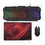 Mars Gaming Pack Teclado + Raton 4000dpi 6 Botones + Alfombrilla 350 x 250mm - Conectividad USB - Retroluminacion RGB - Antighos