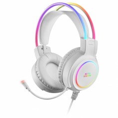 Mars Gaming Auriculares Gaming con Microfono Flexible - Iluminacion RGB - Diadema Ajustable - Almohadillas Acolchadas - Control 