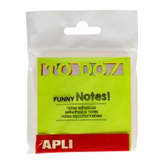 Apli Notas Adhesivas Troquelado To Do 75x75mm Bloc 75 Hojas - 3 Colores Surtidos Fluorescentes - Ideal para Organizar Tareas - V