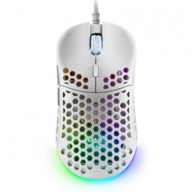 Mars Gaming MM55 Raton Gaming USB 12800dpi - Carcasa de Panel Perforado - 5 Botones - Iluminacion RGB Chroma - Uso Diestro - Cab