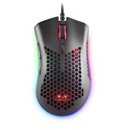 Mars Gaming MMEX Raton Gaming USB 32000dpi - Carcasa de Panel Perforado - 7 Botones Programables - Iluminacion RGB Chroma - Uso 