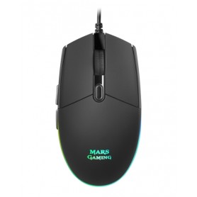 Mars Gaming MMG Raton Gaming USB 3200dpi - 6 Botones - Iluminacion LED RGB - Uso Diestro - Cable de 1.60m
