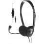 NGS MS103 Pro Auriculares con Microfono - Microfono Flexible - Diadema Ajustable - Control en Cable - Cable de 1.80m - Color Neg
