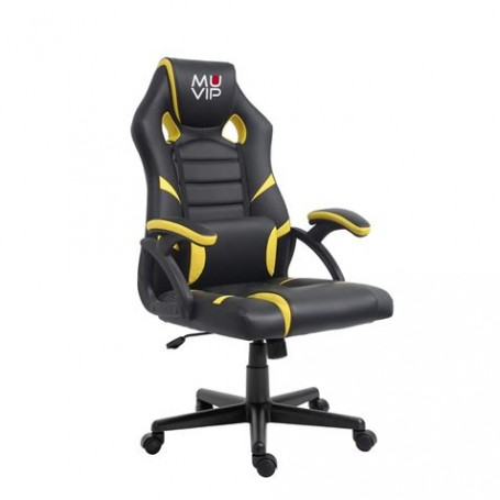 Muvip GM1000 Silla Gaming - Reposabrazos Acolchados - Cojin Lumbar - Atura Regulable - Piston Clase 2 - Sistema de Bloqueo - Col