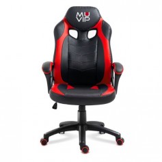 Muvip GM1400 Silla Gaming - Reposabrazos con Almohadilla - Atura Regulable - Piston Clase 2 - Color Negro/Rojo