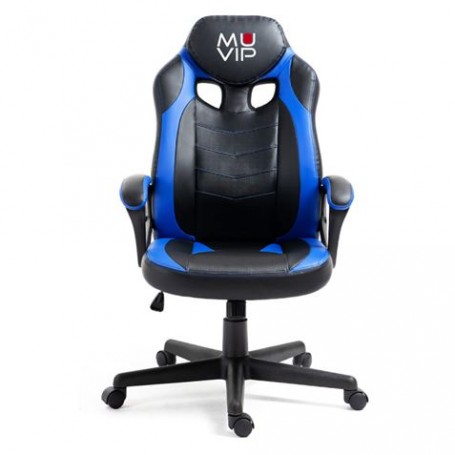 Muvip GM1400 Silla Gaming - Reposabrazos con Almohadilla - Atura Regulable - Piston Clase 2 - Color Negro/Azul