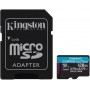 Kingston Tarjeta Micro SDXC 128GB UHS-I U3 V30 Clase 10 170MB/s Canvas Go Plus con Adaptador