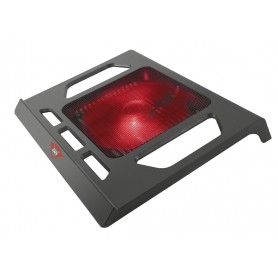 Trust Gaming GXT 220 Kuzo Base de Refrigeracion para Portatil hasta 17.3" - Ventilador Silencioso con Iluminacion Roja - Color N
