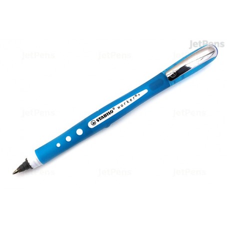 Stabilo Worker+ Colorful Boligrafo de Tinta Liquida - Trazo 0.5mm - Escritura Suave y Precisa - Cuerpo Entero de Caucho - Color 