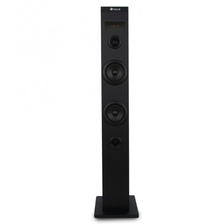 NGS Sky Charm Torre de Sonido Bluetooth 50W - USB, Radio FM, Aux In y Entrada Optica TV - Pantalla LED - Carcasa de Madera - Col