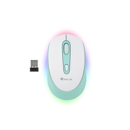 NGS Smogmint-RB Raton Inalambrico USB Bluetooth 2400dpi - Iluminacion LED RGB - 3 Botones - Uso Ambidiestro