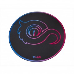 Talius Floorpad 100 Alfombra de Suelo Circular Gaming - Diametro 100cm - Grosor 3.0mm - Resistente al Agua - Color Negro con Dib