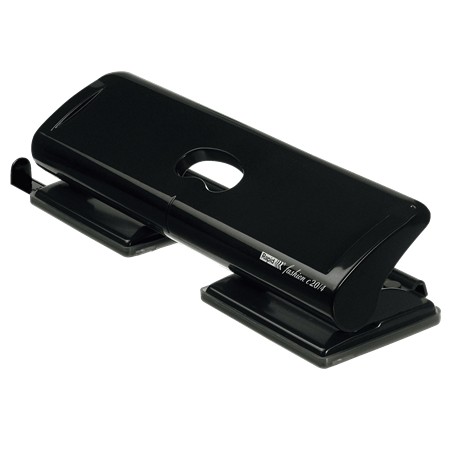 Rapid FC20/4 Taladro Perforador - Hasta 20 Hojas - 4 Orificios - Punzones 5.5mm - Color Negro