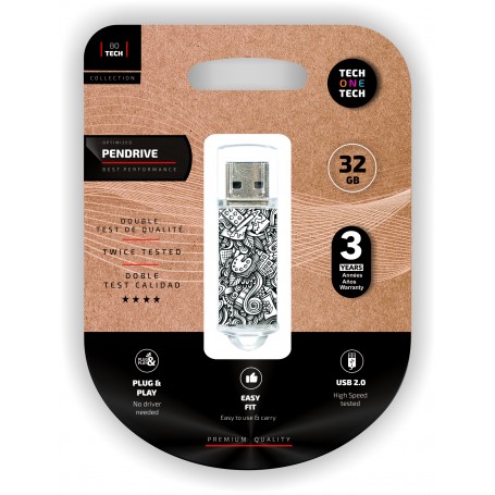 TechOneTech Art Deco Memoria USB 2.0 32GB (Pendrive)