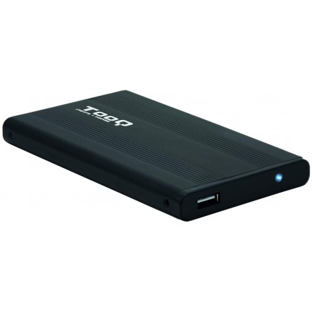 Tooq Carcasa Externa HDD/SDD 2.5" hasta 9,5mm SATA USB 2.0 - Color Negro