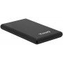 Tooq Carcasa Externa HDD/SDD 2.5" hasta 9,5mm SATA USB-C con Adaptador a USB-A - Color Negro