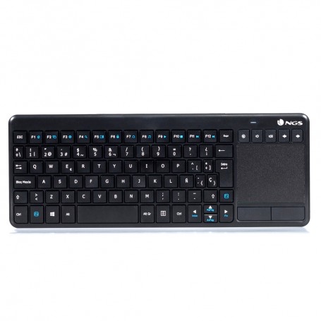 NGS TV Warrior Teclado Multimedia Inalambrico con Touchpad 2.4 GHz - Color Negro