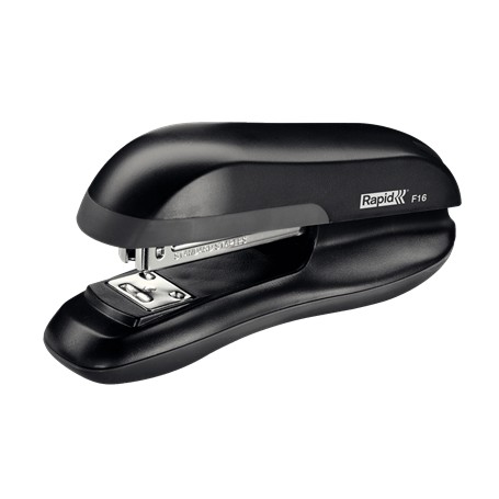 Rapid F16 Grapadora de Sobremesa - Hasta 30 Hojas - Grapado Abierto, Cerrado y Clavado - Color Negro