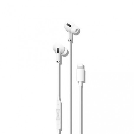 XO EP24 Auriculares Intrauditivos con Microfono - Controles en Cable - Conexion Lightning - Cable de 1.20m