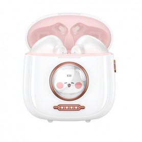 XO Auriculares Bluetooth 5.1 Kids - TWS - Hasta 5 Horas de Musica - Color Blanco/Rosa