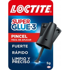 Loctite Super Glue-3 Pincel 5gr - Adhesivo Universal Triple Resistencia - Fuerza y Uso Instantaneo - 2640969/2046283/2640782