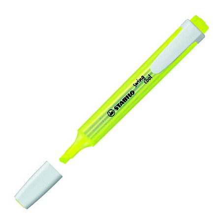 Stabilo Swing Cool Marcador Fluorescente - Cuerpo Plano - Punta Biselada - Trazo entre 1 y 4mm - Tinta con Base de Agua - Antise