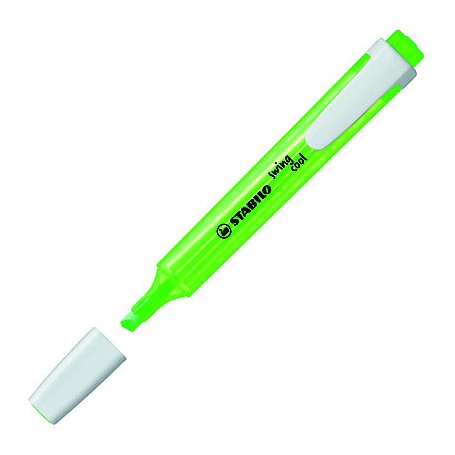 Stabilo Swing Cool Marcador Fluorescente - Cuerpo Plano - Punta Biselada - Trazo entre 1 y 4mm - Tinta con Base de Agua - Antise