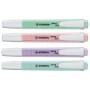 Stabilo Swing Cool Pastel Pack de 4 Marcadores Fluorescentes - Cuerpo Plano - Punta Biselada - Trazo entre 1 y 4mm - Tinta con B