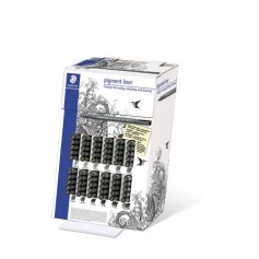 Staedtler Pigment Liner 308 Expositor de 60 Rotuladores Calibrados - Diversas Anchuras de Trazo - Secado Rapido - Color Negro